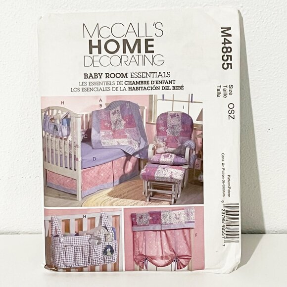 McCall's Home Decorating Sewing Pattern-Baby Room Essentials-M4855 - Picture 1 of 3